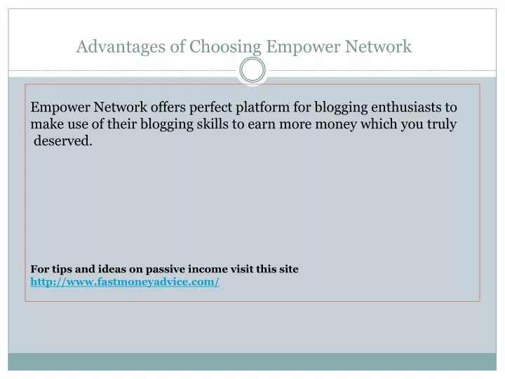 advantages of choosing empower network