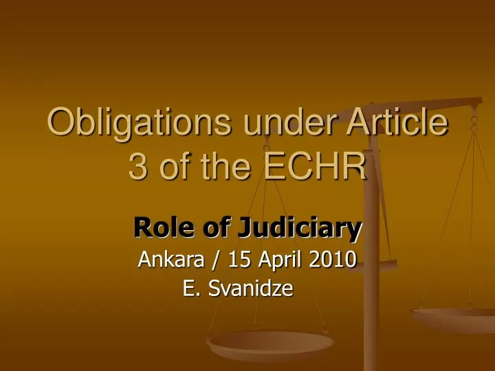 obligations under article 3 of the echr