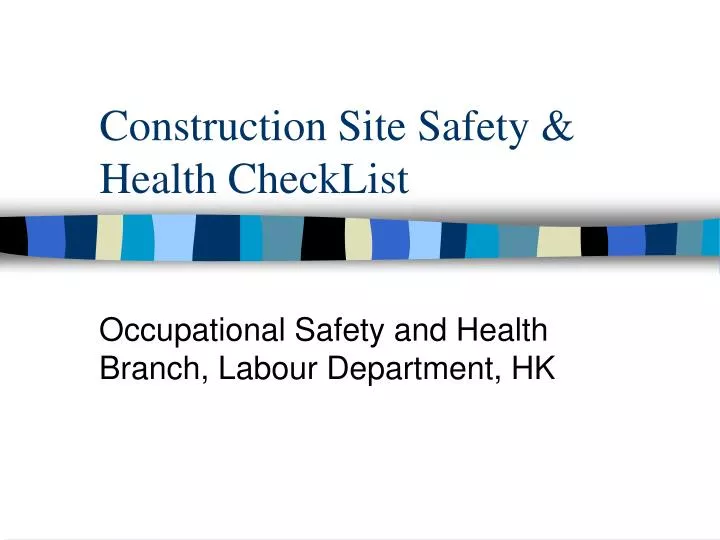 construction site safety health checklist
