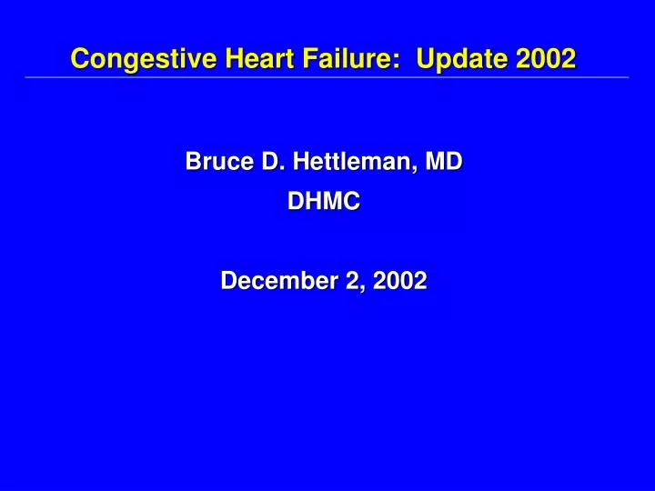 congestive heart failure update 2002