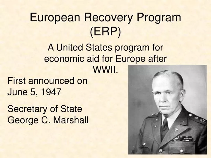european recovery program erp
