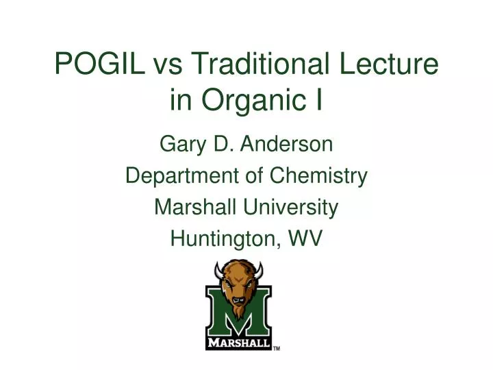 pogil vs traditional lecture in organic i