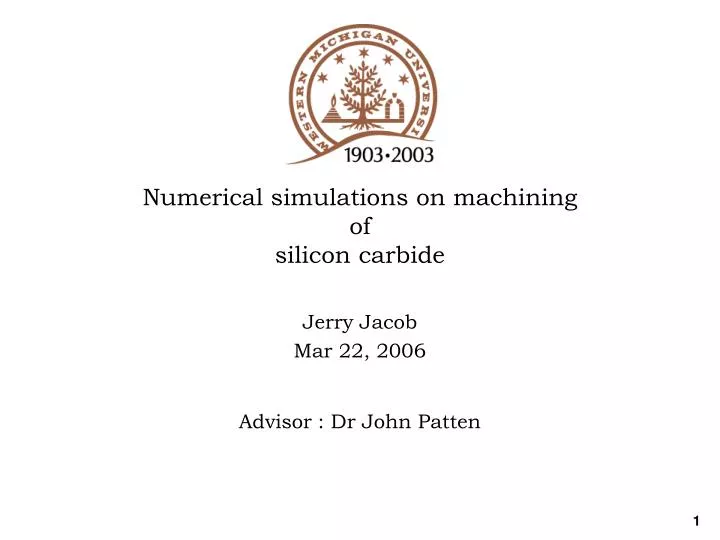 numerical simulations on machining of silicon carbide