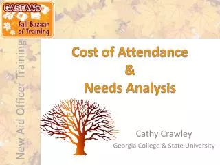 Cost of Attendance &amp; Needs Analysis