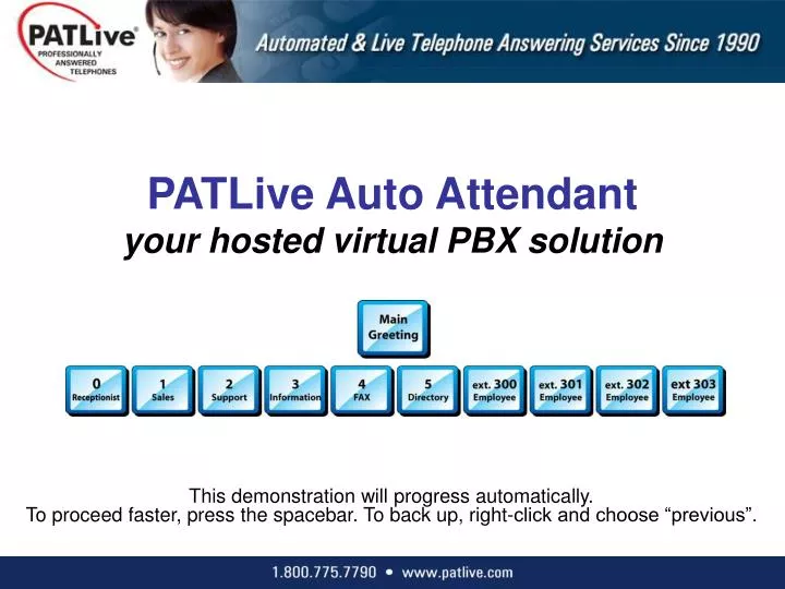 patlive auto attendant your hosted virtual pbx solution