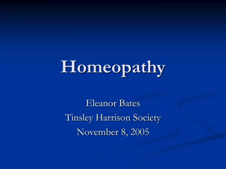 homeopathy