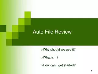 Auto File Review