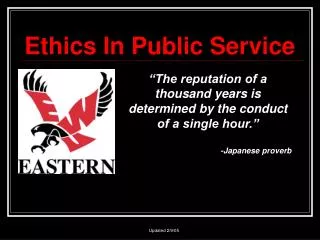 Ethics In Public Service