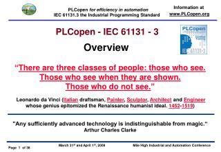 PLCopen - IEC 6 1131 - 3