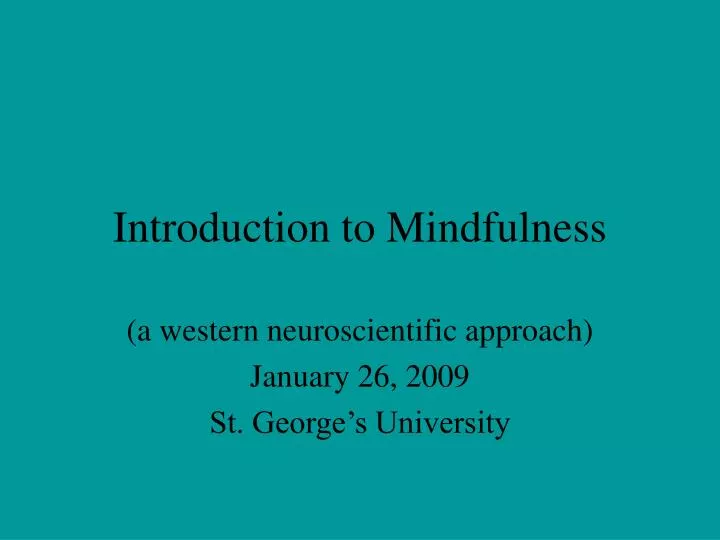 introduction to mindfulness