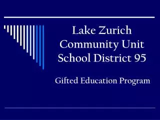 Lake Zurich Community Unit School District 95