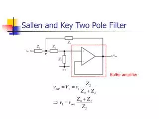 Sallen and Key Two Pole Filter