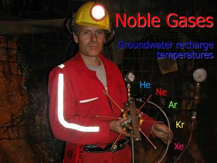 noble gases groundwater recharge temperatures