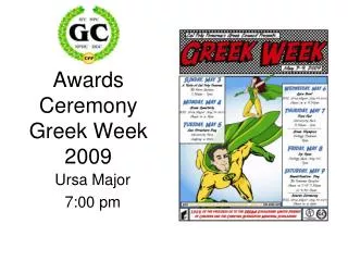 Awards Ceremony Greek Week 2009