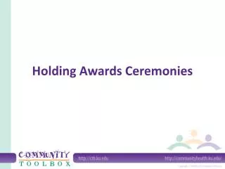 Holding Awards Ceremonies