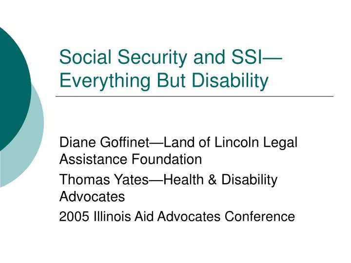 social security and ssi everything but disability