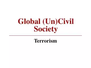 Global (Un)Civil Society
