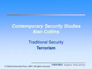 Contemporary Security Studies Alan Collins