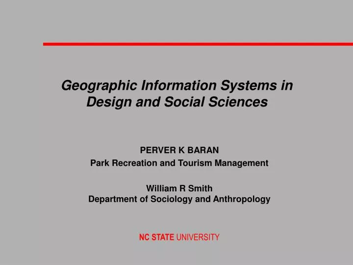 geographic information systems in design and social sciences