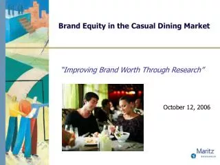 Brand Equity in the Casual Dining Market