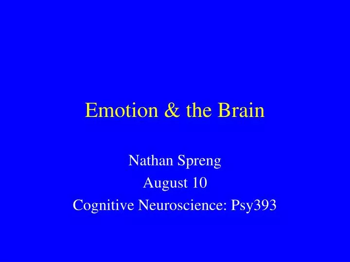 emotion the brain