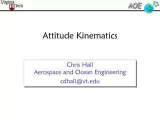 Attitude Kinematics