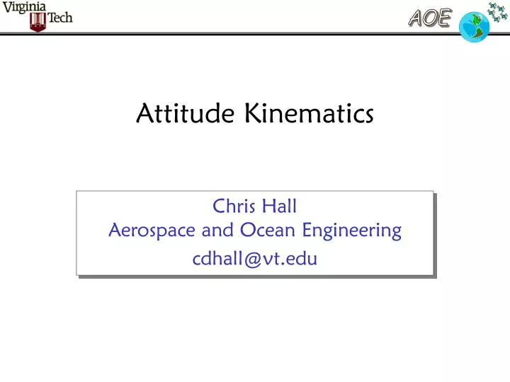 attitude kinematics