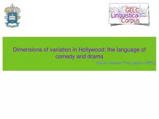 Dimensions of variation in Hollywood: the language of comedy and drama