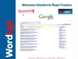 Welcome Glenferrie Road Traders