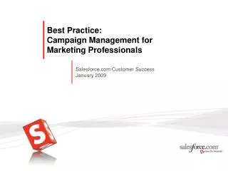 Best Practice: Campaign Management for Marketing Professionals
