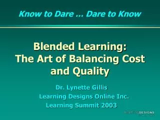 Blended Learning: The Art of Balancing Cost and Quality