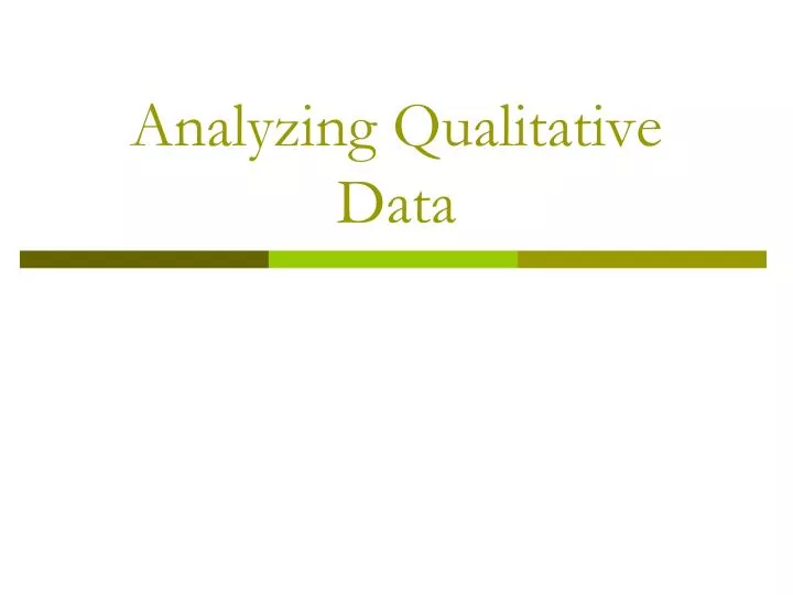 analyzing qualitative data