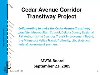 Cedar Avenue Corridor Transitway Project