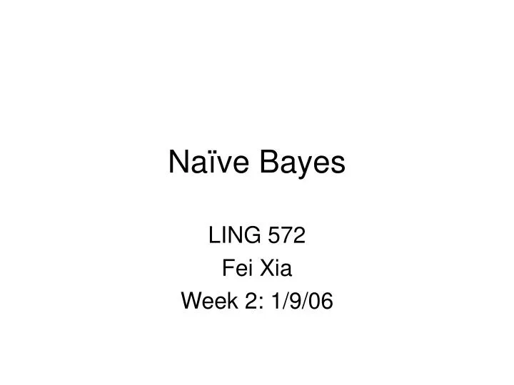 na ve bayes