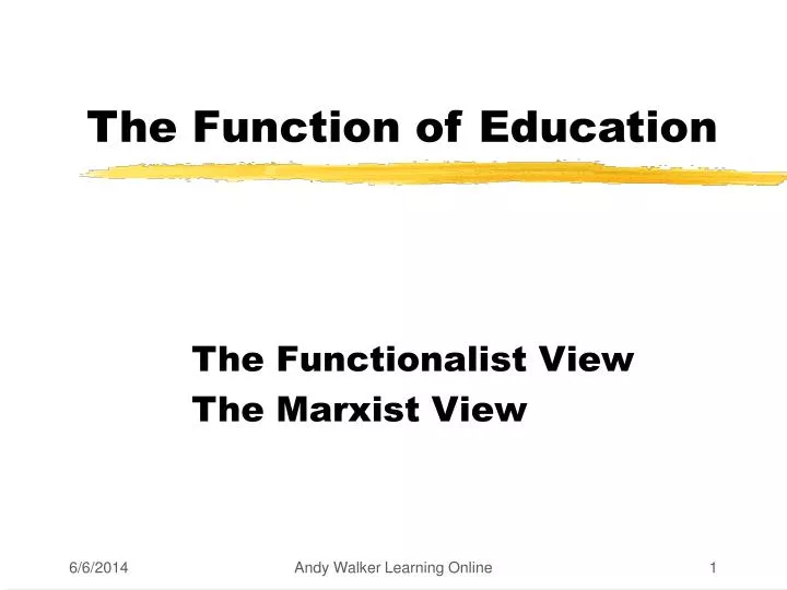 the function of education