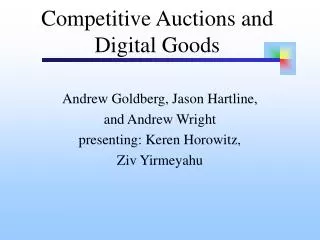 Competitive Auctions and Digital Goods