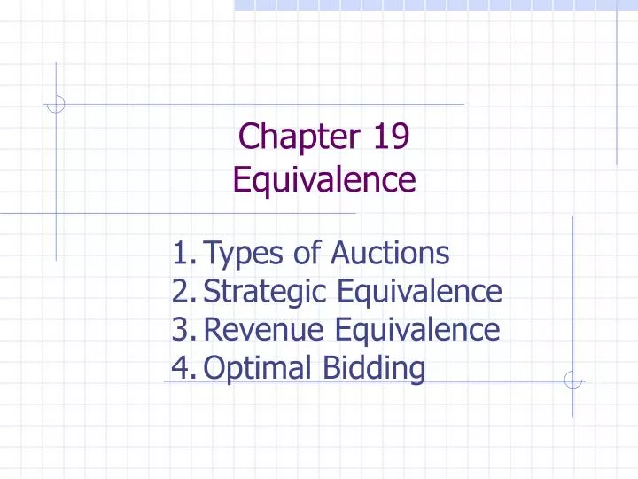 chapter 19 equivalence