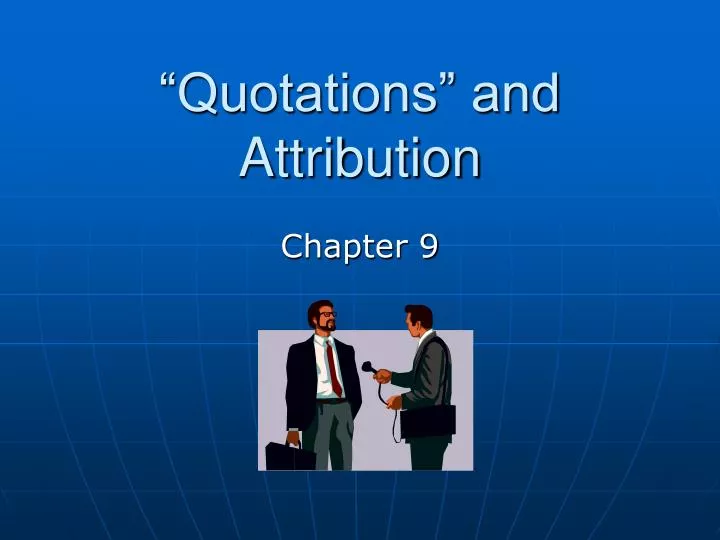 quotations and attribution