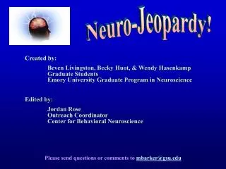 Neuro-Jeopardy!