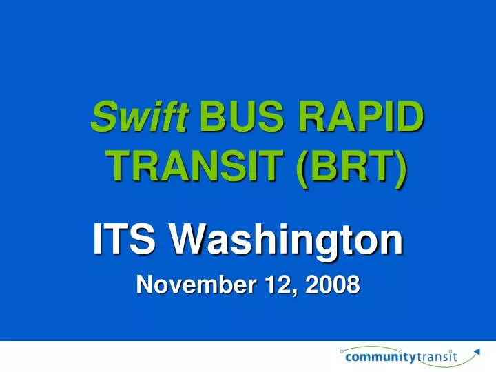 swift bus rapid transit brt
