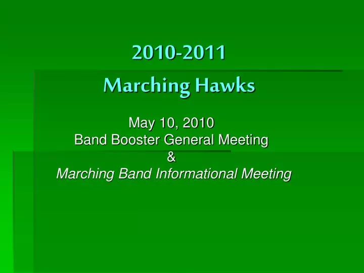 2010 2011 marching hawks