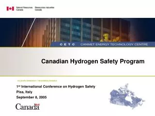 Canadian Hydrogen Safety Program