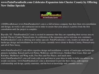 www.patioparadisellc.com celebrates expansion into chester c