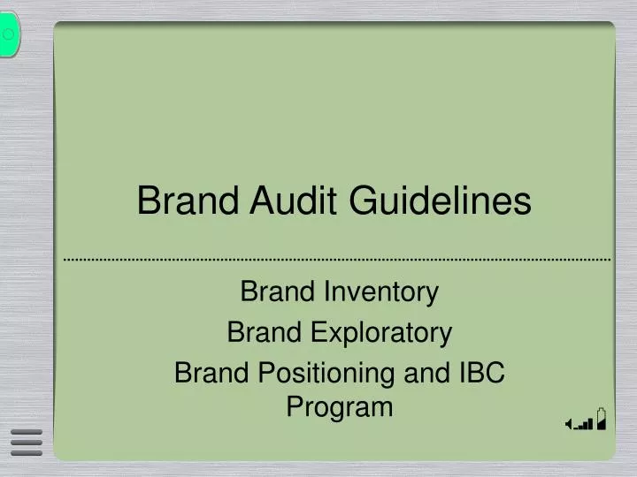 brand audit guidelines