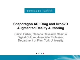 Snapdragon AR: Drag and Drop2D Augmented Reality Authoring