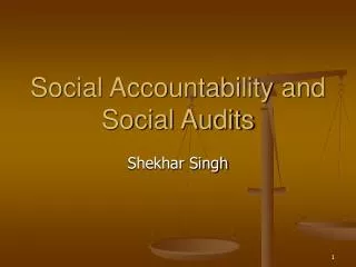 Social Accountability and Social Audits