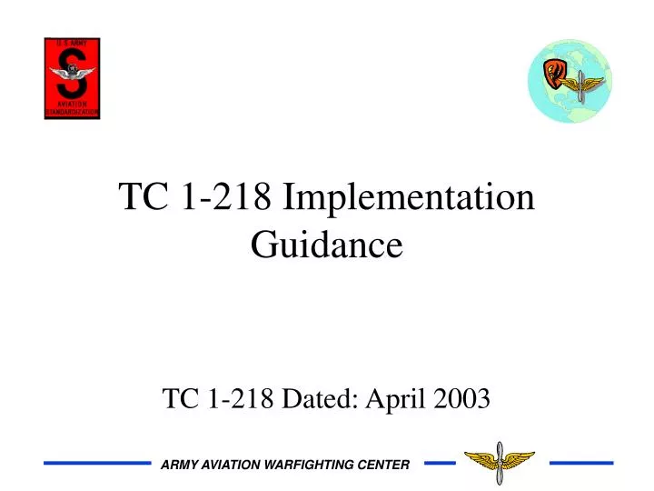 tc 1 218 implementation guidance