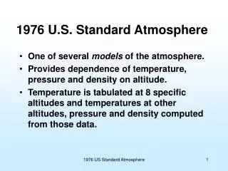 1976 U.S. Standard Atmosphere