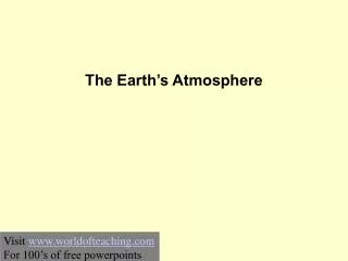 the earth s atmosphere