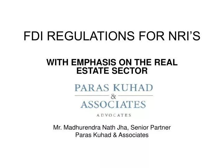 fdi regulations for nri s